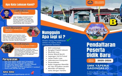 KABAR GEMBIRA UNTUK CALON PESERTA DIDIK BARU 2025/2026